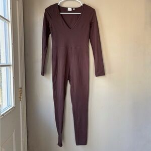 Aritzia Wilfred Free Chocolate Brown Jumpsuit S